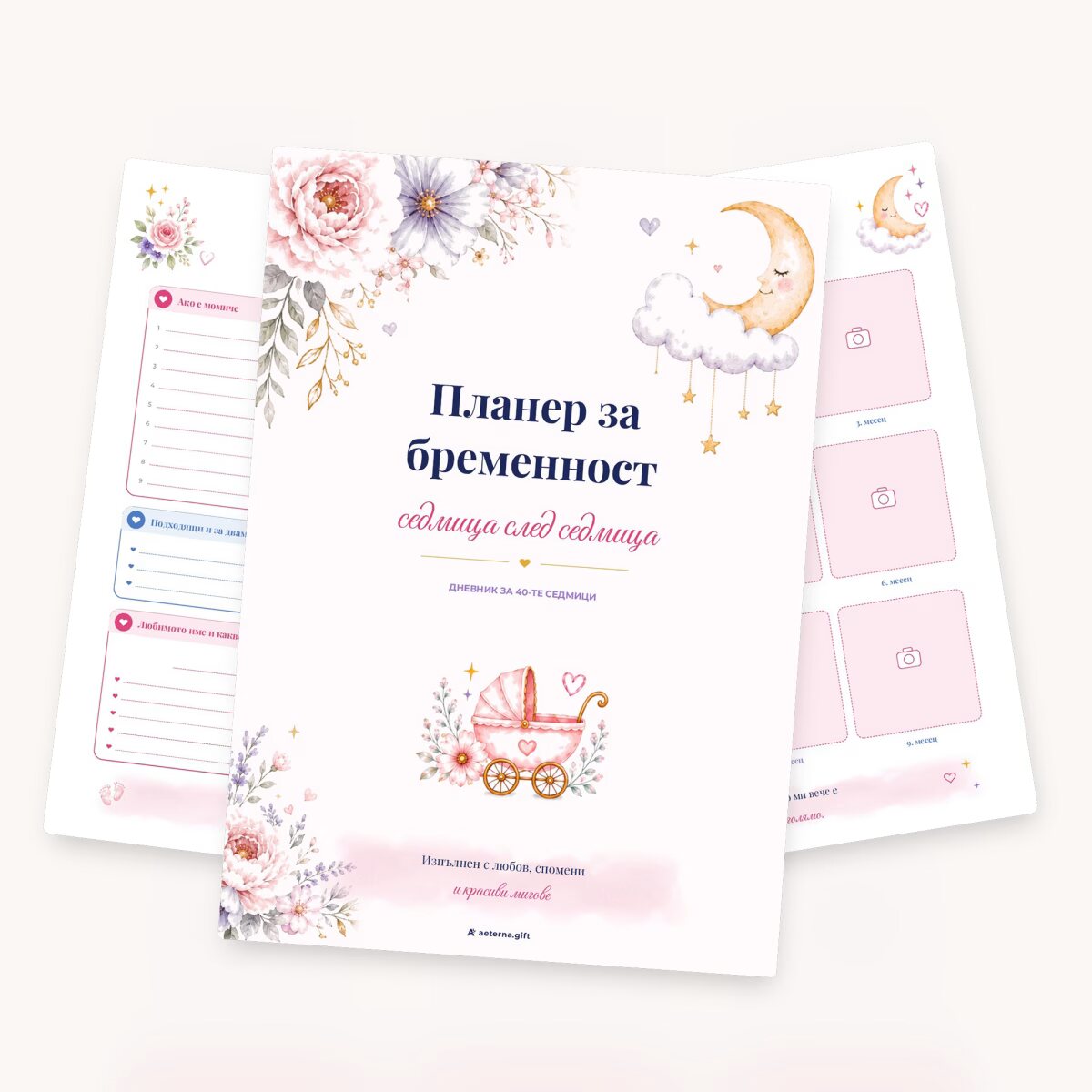 Pregnancy planner - week by week, scans, A5, PDF or print